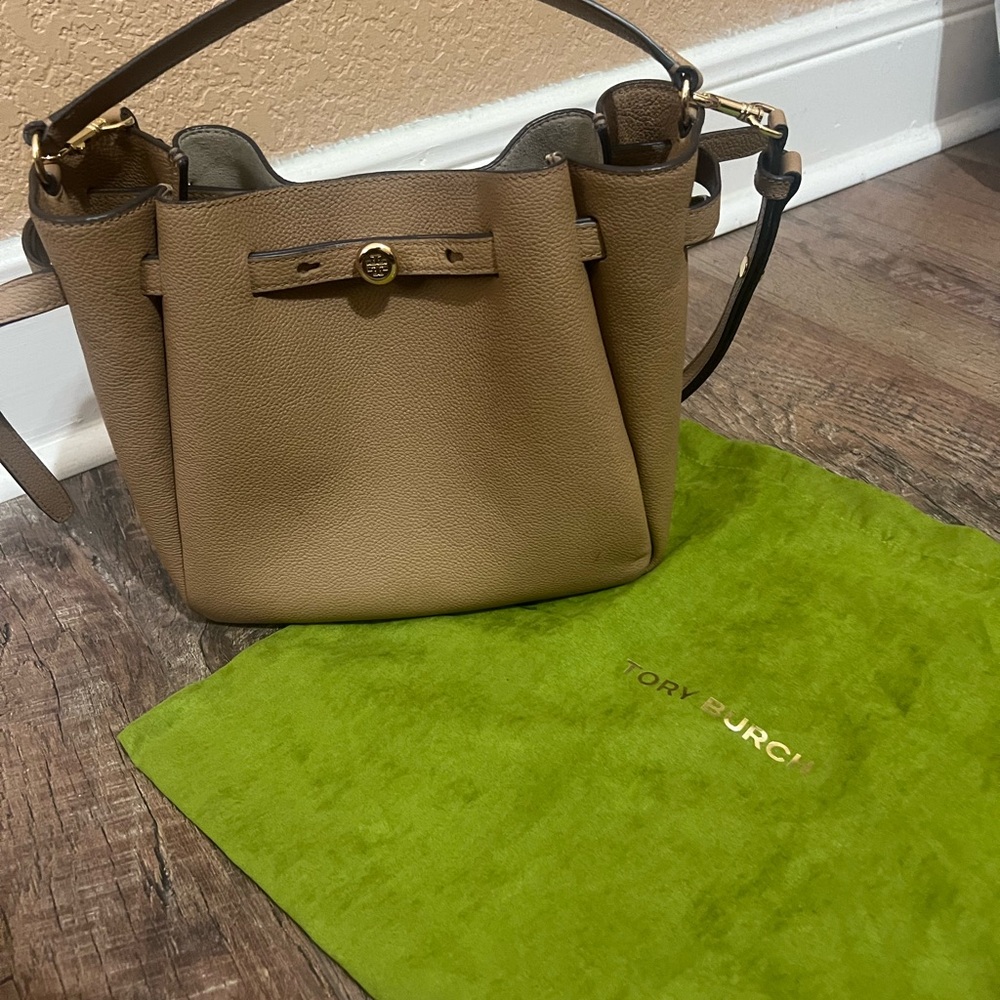 Tory Burch Tan Romy Bucket Bag